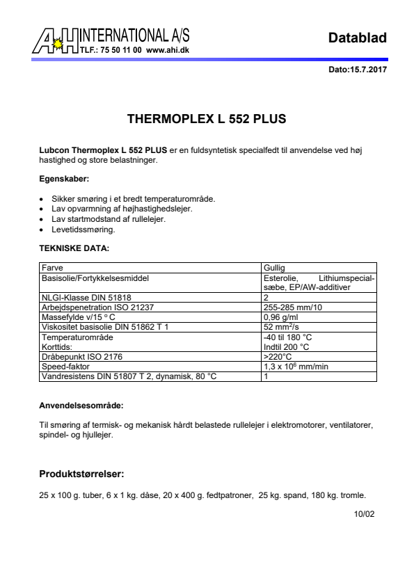 

Thermoplex L 552 Plus

